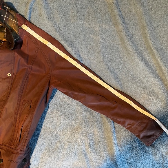 Barbour Beadnell waxed cotton Jacket sz 4 Aubergine - Picture 11 of 12
